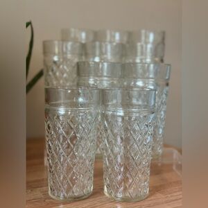 10pc Diamond Patterned Glass set